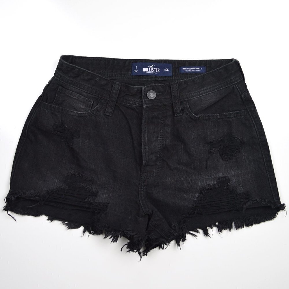 Hollister Hi-Rise Mom Shorts Black 3" - 1/25